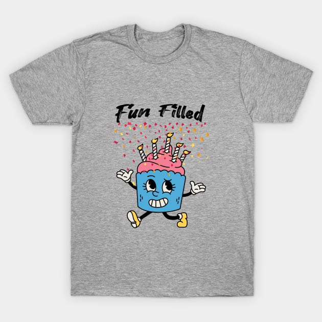 Fun Filled Cupcake Design for Birthday Parties and More T-Shirt by Coder-T